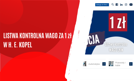 Listwa kontrolna WAGO za 1 zł w H.E. KOPEL – ZAKOŃCZONA