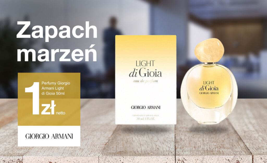 Kobiecy zapach Giorgio Armani Light di Gioia za 1 zł