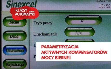 Parametryzacja Aktywnych Kompensatorów Mocy Biernej